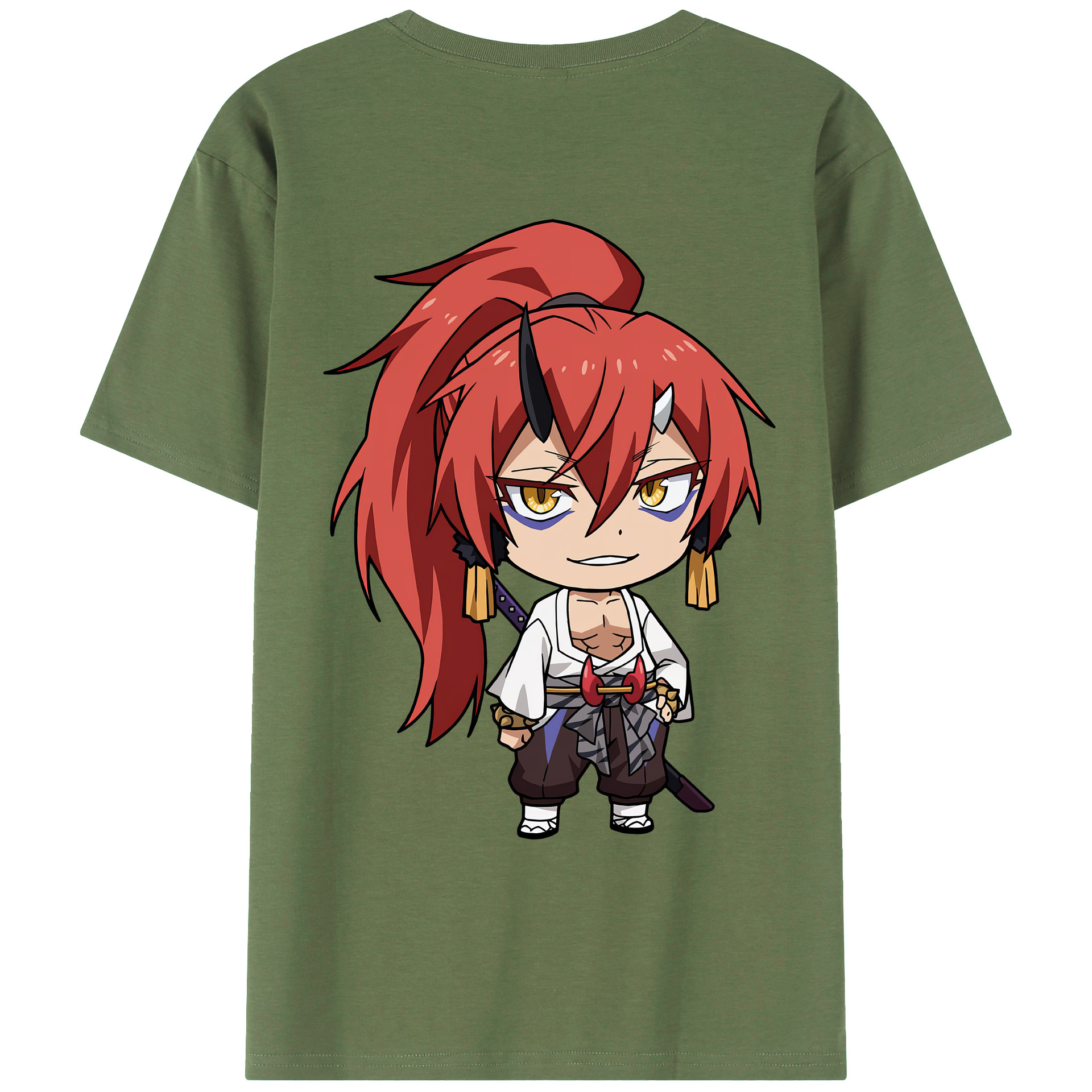 （画像用） 転スラ Regarding Reincarnated to Slime 綿100％ メンズ半袖Tシャツ（バックプリント） 通気性